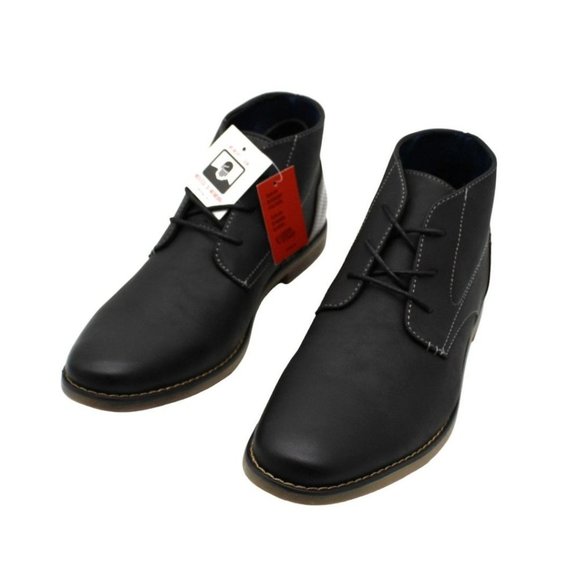 Deer Stags Mens Black Cushioned Mark Almond Toe - Picture 2 of 7